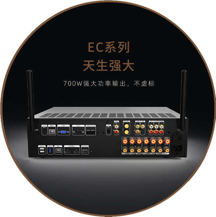 EC500/EC700旗舰功放主机接口与结构